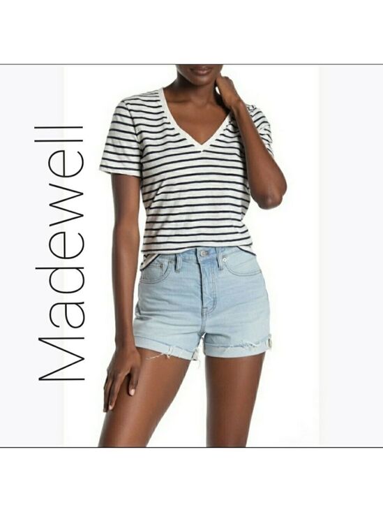 Madewell Tops - Madewell Navy/White Stripe Tee